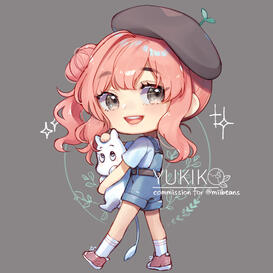 coloured chibi sketch comm for bin